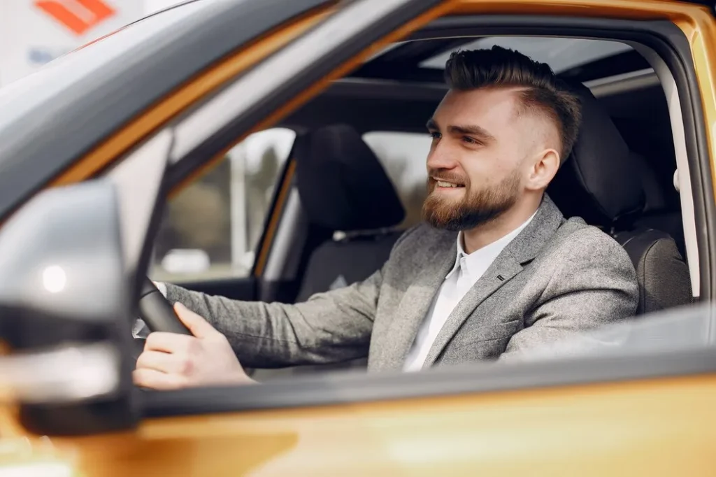 handsome elegant man car salon 1157 22159